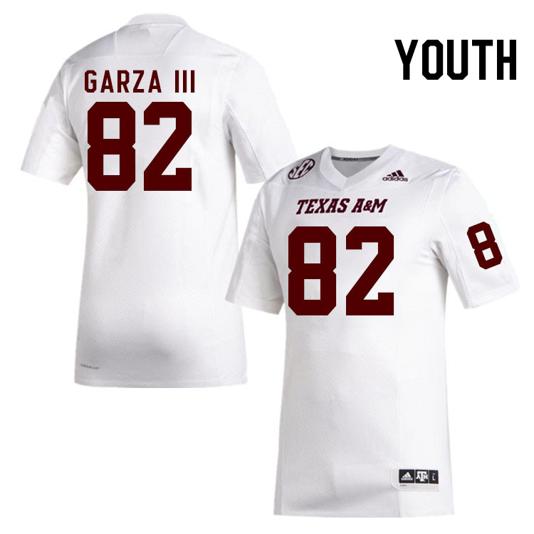 Youth #82 Fernando Garza III Texas A&M Aggies College Football Jerseys Stitched Sale-White